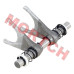 Genuine CFMoto gearshift fork shaft assembly (0GRV-063100-5000). Fits CForce C4/C5 and GOES TERROX 550L/500L EPS. Transmission shift fork guide shaft for precise gear changes.