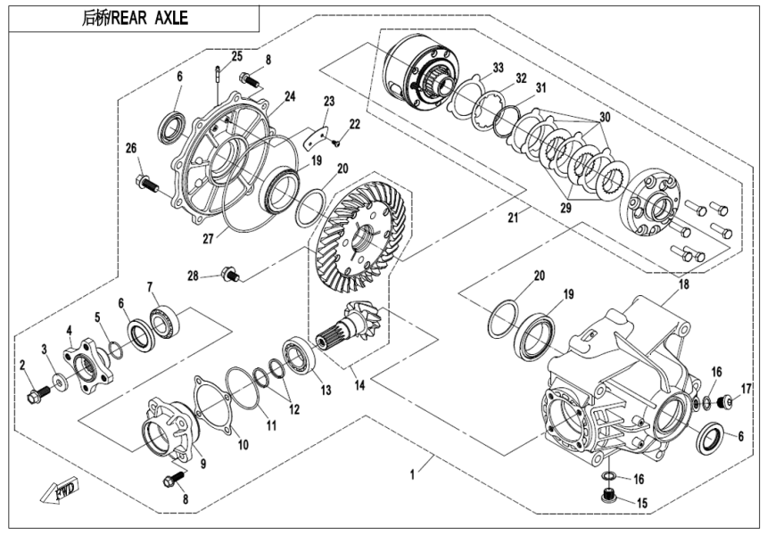 REAR AXLE(WITH AUTOMATIC DIFFERENTIAL LOCK)