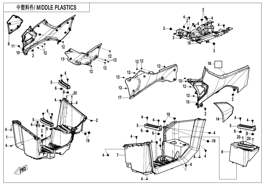 MIDDLE PLASTICS CF1000AZ-2-F04-3-V2