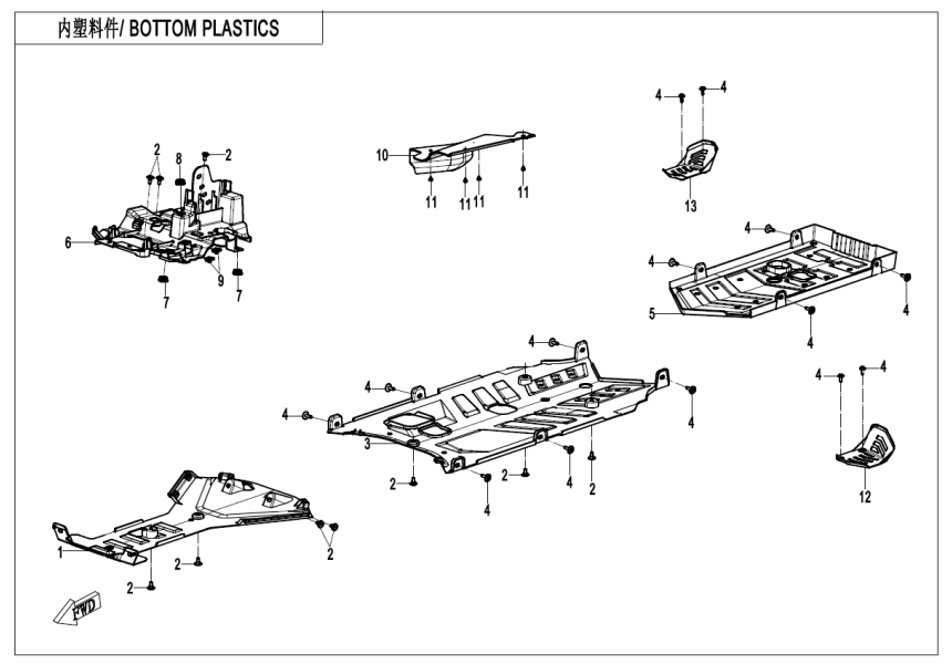 BOTTOM PLASTICS CF1000AZ-2-F04-5-V2