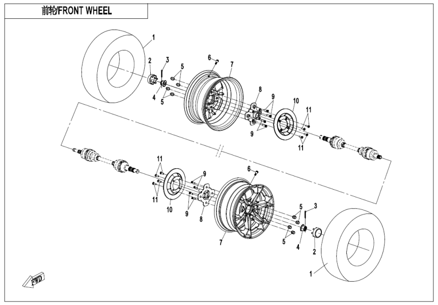 FRONT WHEEL CF1000AZ-2-F07-A
