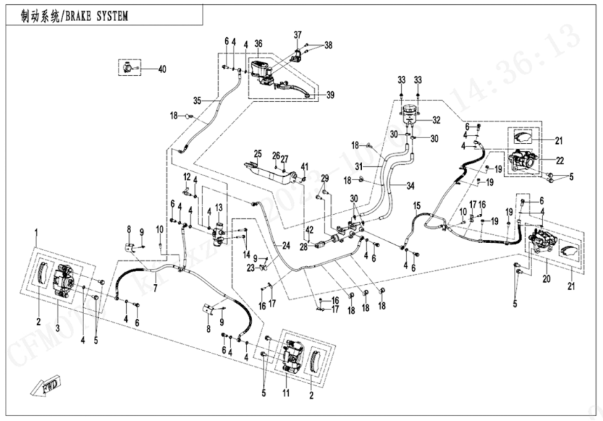 BRAKE SYSTEM-RH(RUSSIA) CF1000AZ-2-F08-B