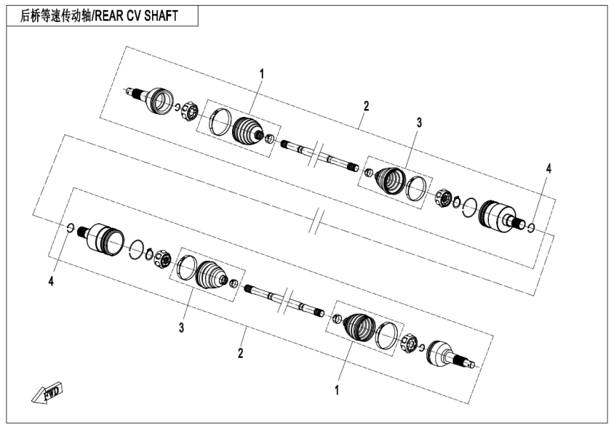REAR CV SHAFT CF1000AZ-2-F28