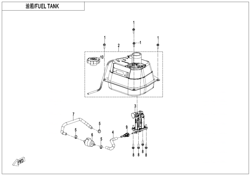 FUEL TANK CF110AY10-F12