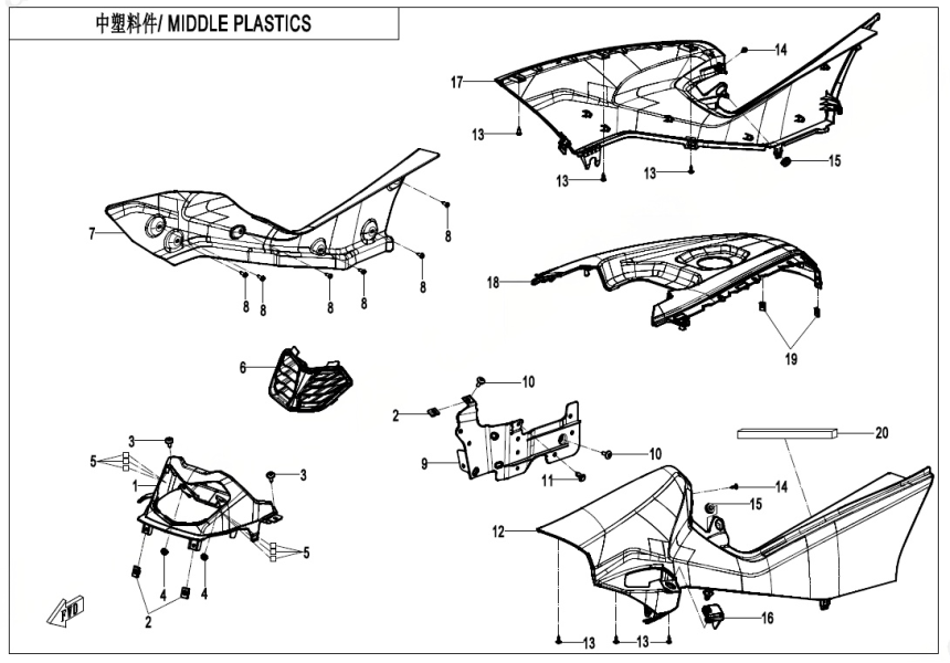 MIDDLE PLASTICS CF400AZ-3L-F04-3