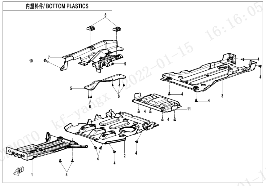 BOTTOM PLASTICS CF400AZ-3L-F04-6
