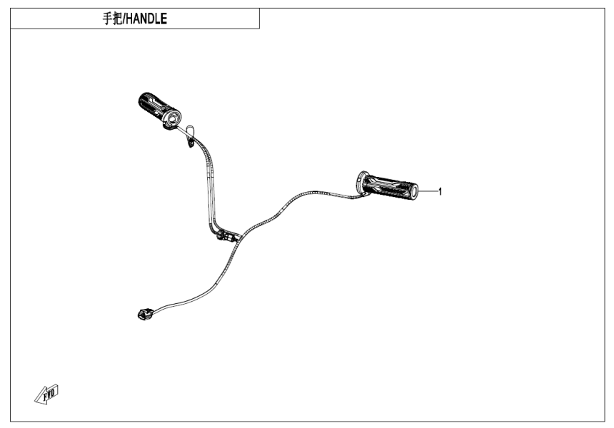 HEATED HANDLEBAR CF400AZ-7L-F10-3