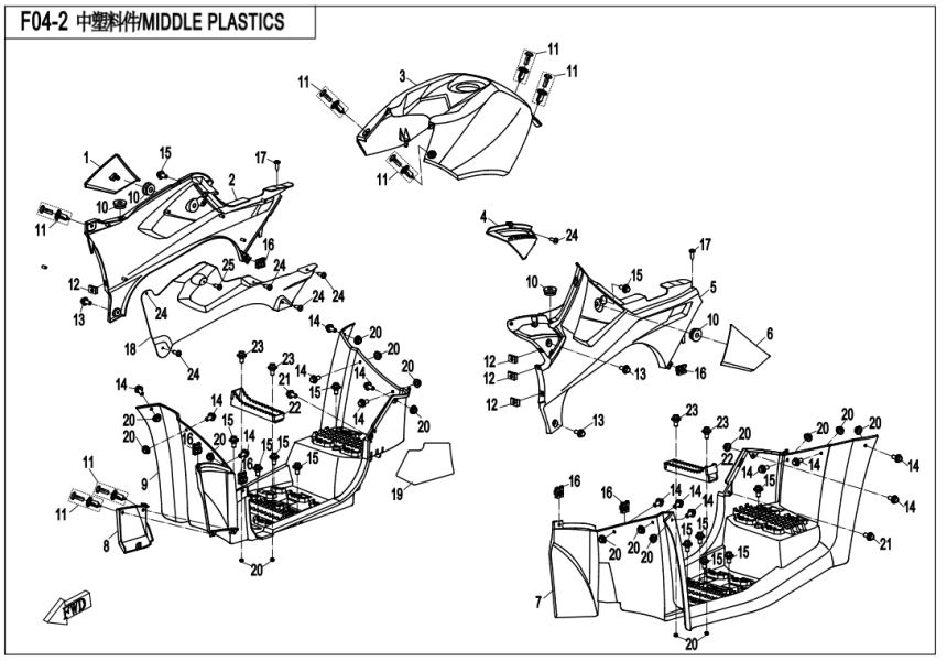 MIDDLE PLASTICS CF500AU-6L-F04-2