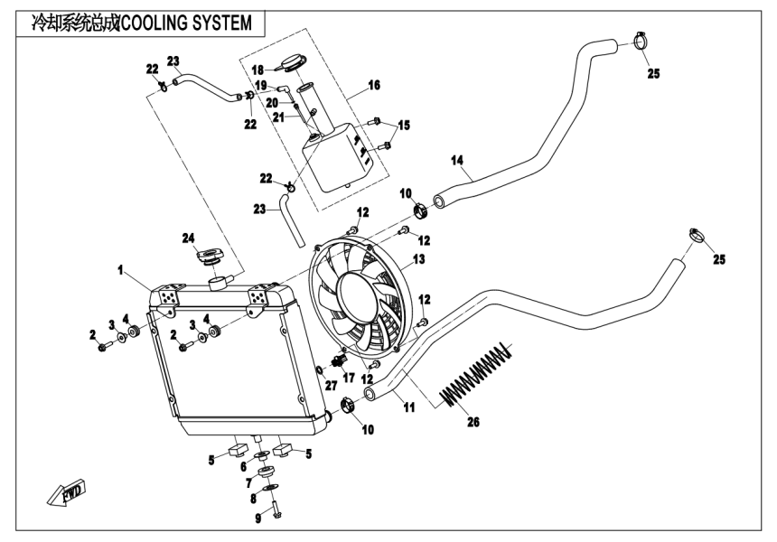 COOLING SYSTEM CF500AU-6L-F18