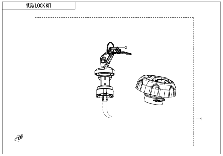 LOCK KIT CF500AU-9L-F01-D