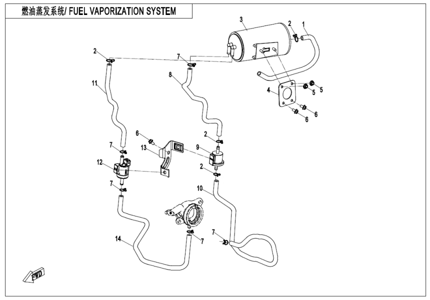 FUEL VAPORIZATION SYSTEM CF600AU-3L-F36