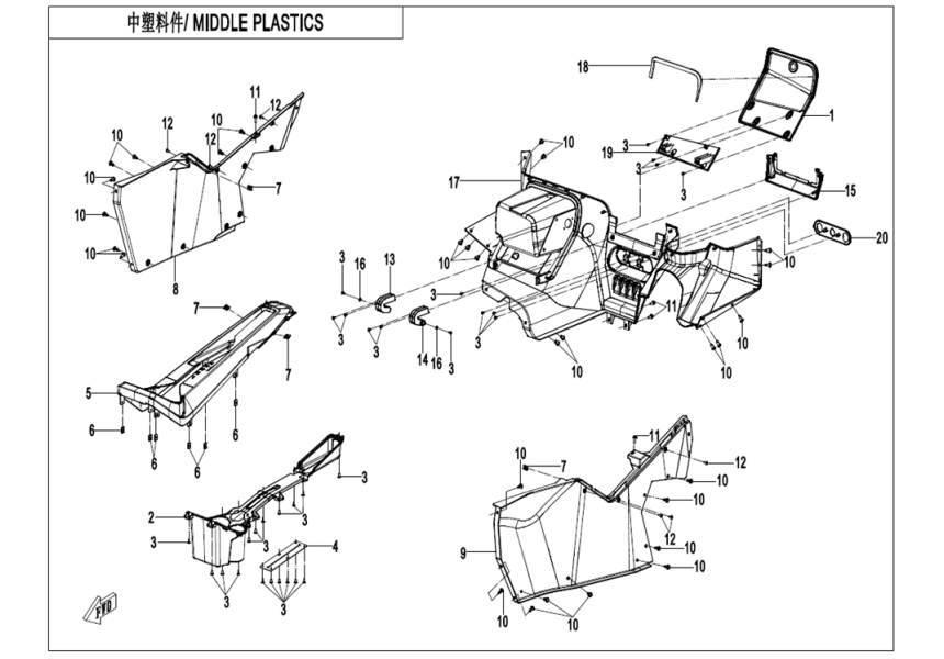 MIDDLE PLASTICS CF1000SU-D-F04-4