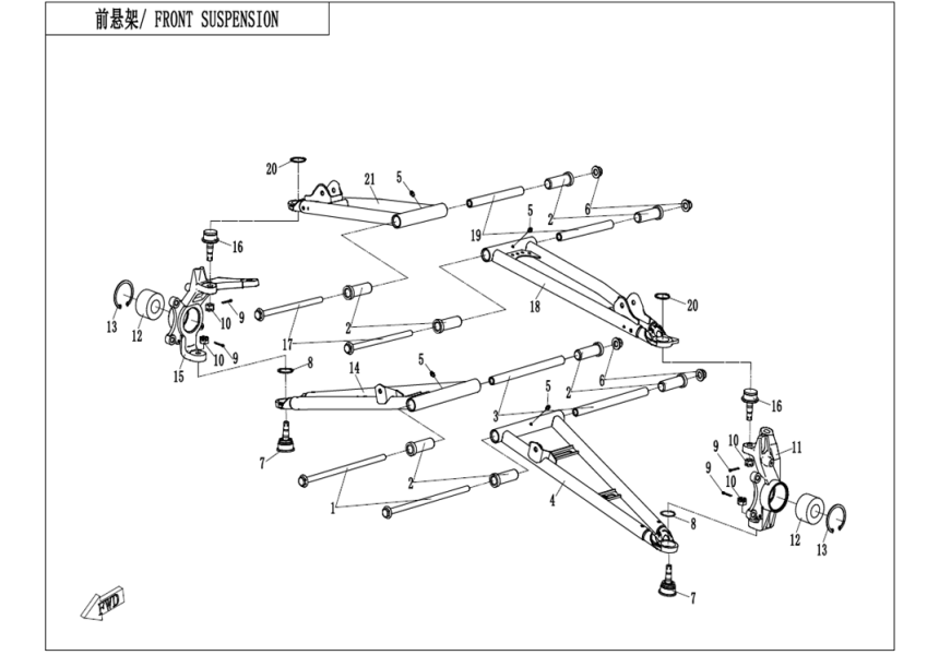 FRONT SUSPENSION CF1000SU-D-F05-1