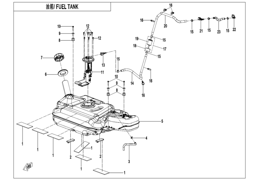 FUEL TANK CF1000SU-D-F12