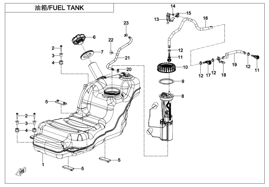 FUEL TANK CF1000SZ-3L-F12