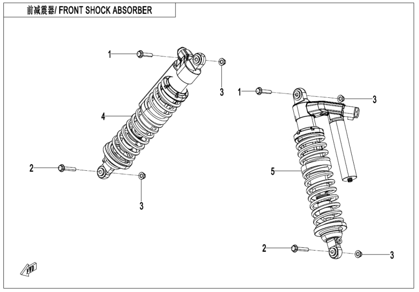 FRONT SHOCK ABSORBER CF1000SZ-L-F05-2