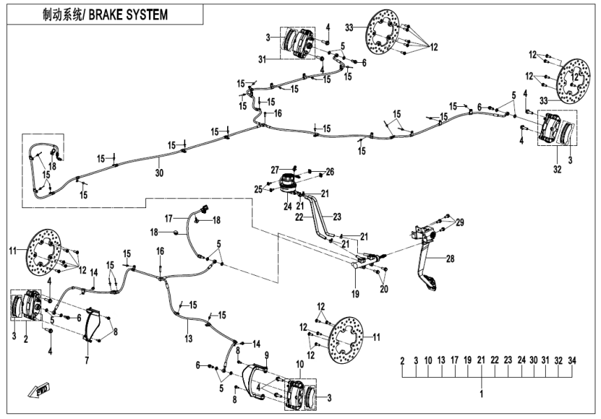BRAKE SYSTEM CF1000SZ-L-F08
