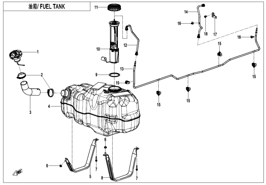 FUEL TANK CF1000SZ-L-F12
