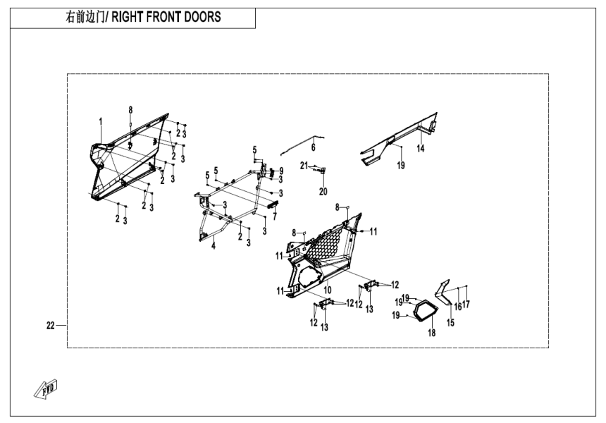 RIGHT FRONT DOORS CF1000SZ-L-F37-1