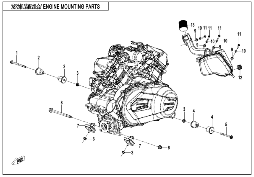 ENGINE MOUNTING PARTS