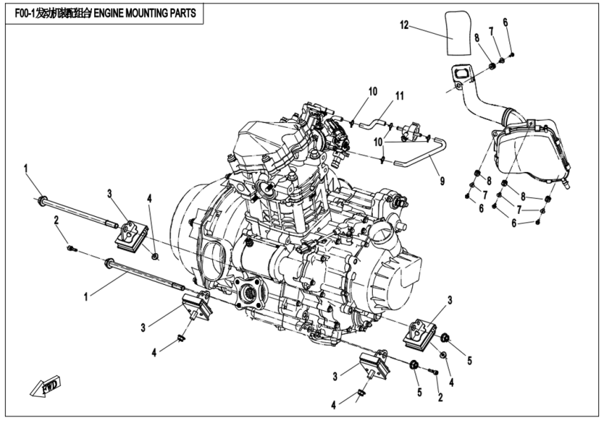 ENGINE MOUNTING PARTS