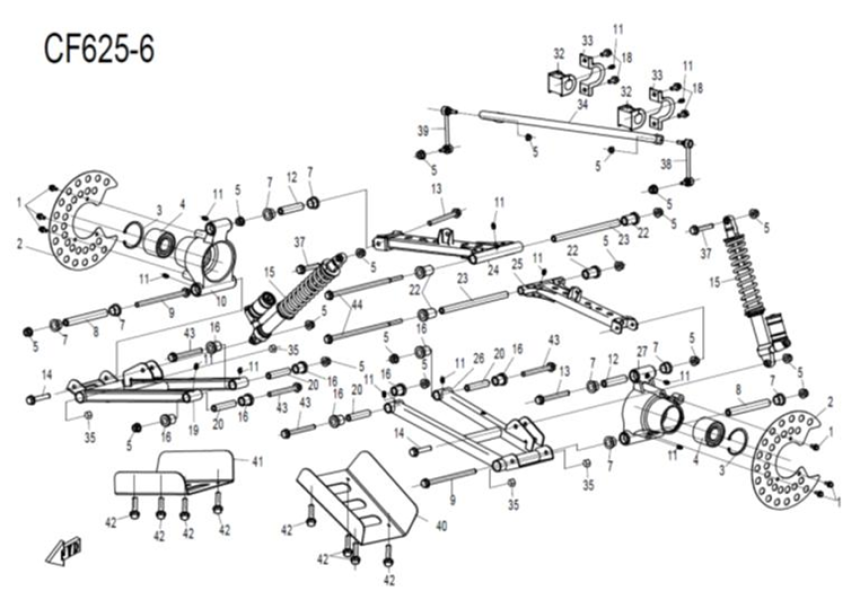 REAR SUSPENSION CF625-6-F11