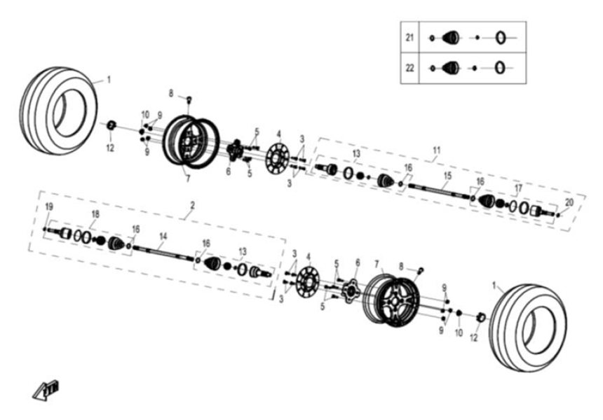 FRONT WHEEL CF625-6-F12
