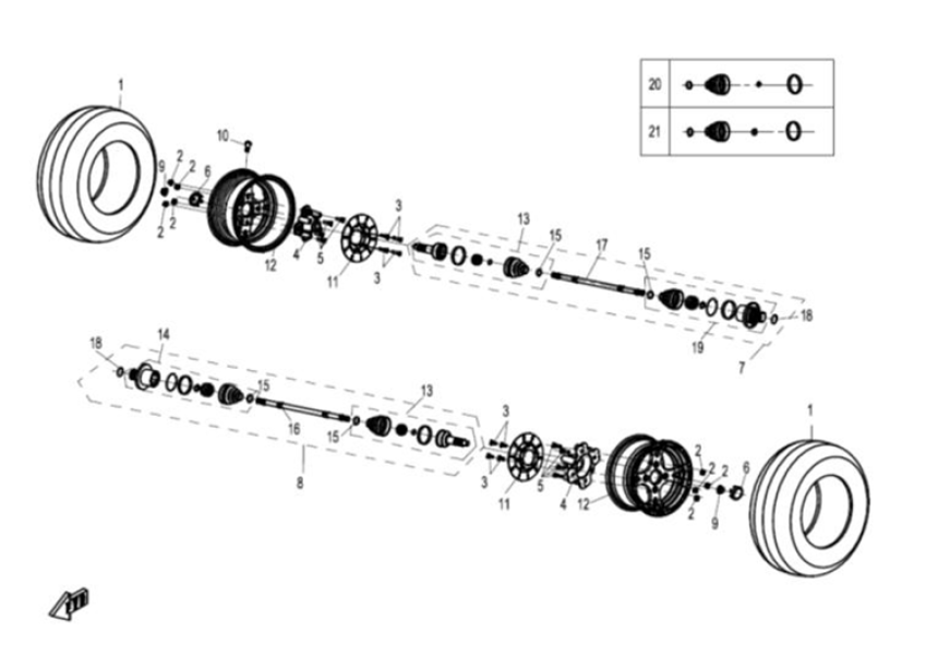 REAR WHEEL CF625-6-F13