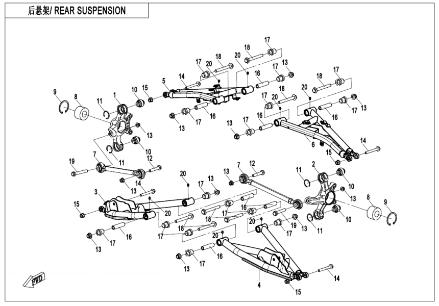 REAR SUSPENSION CF800SZ-3-F06-1
