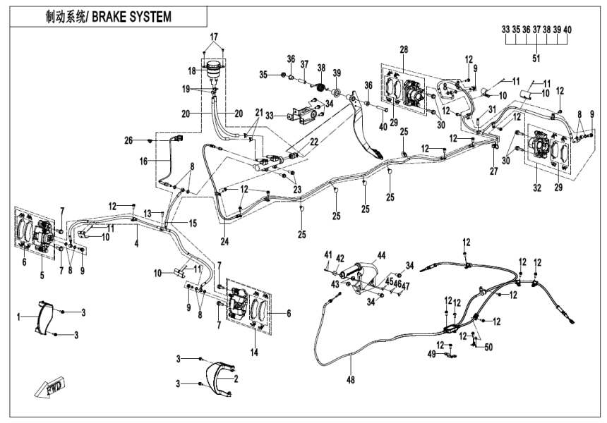 BRAKE SYSTEM CF800SZ-3-F08