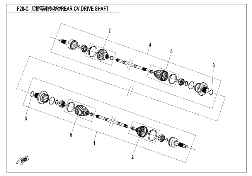 REAR CV DRIVE SHAFT ASSY(ODN)(2017)