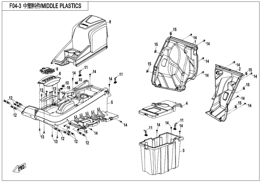 MIDDLE PLASTICS CF500UU-F04-3