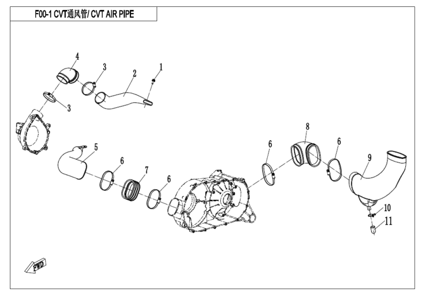 CVT AIR PIPE&SIDE COVER