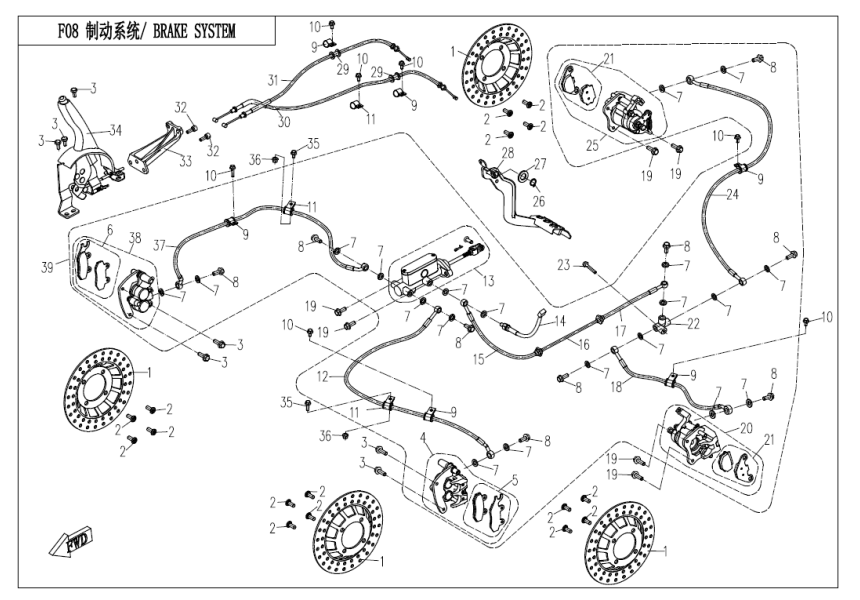 BRAKE SYSTEM CF800UU-A-F08-A