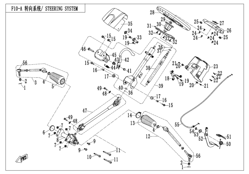 STEERING SYSTEM（WITHOUT EPS） CF800UU-A-F10-A-B-V3