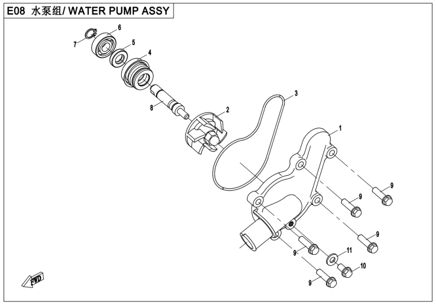 WATER PUMP ASSY ATV
