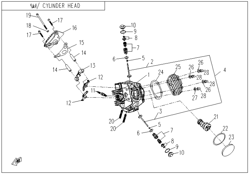 CYLINDER HEAD 1P52YH-2-E02-1