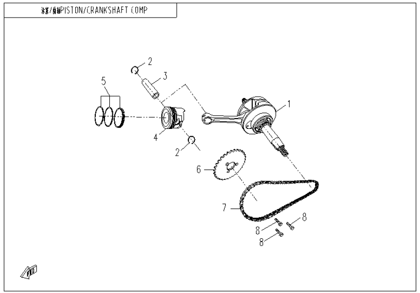 PISTON& CRANKSHAFT COMP 1P52YH-2-E04