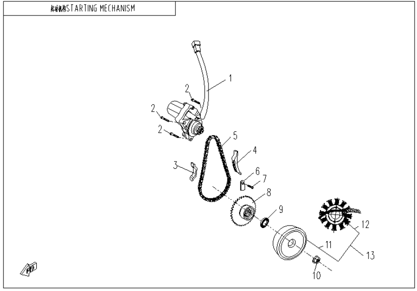 STARTING MECHANISM 1P52YH-2-E09