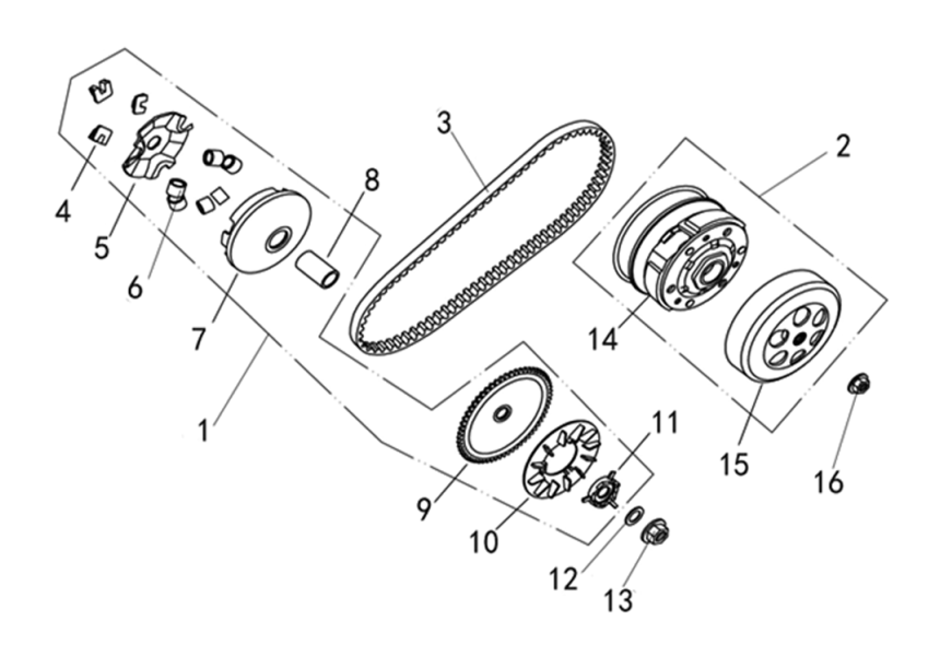 DRIVEN PULLEY 1P39QMB-E05