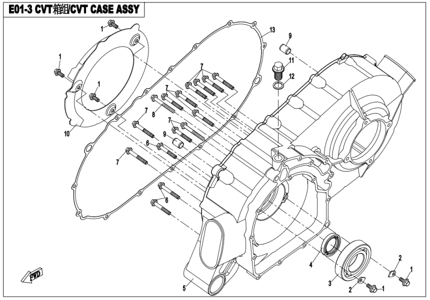 CVT CASE ASSY