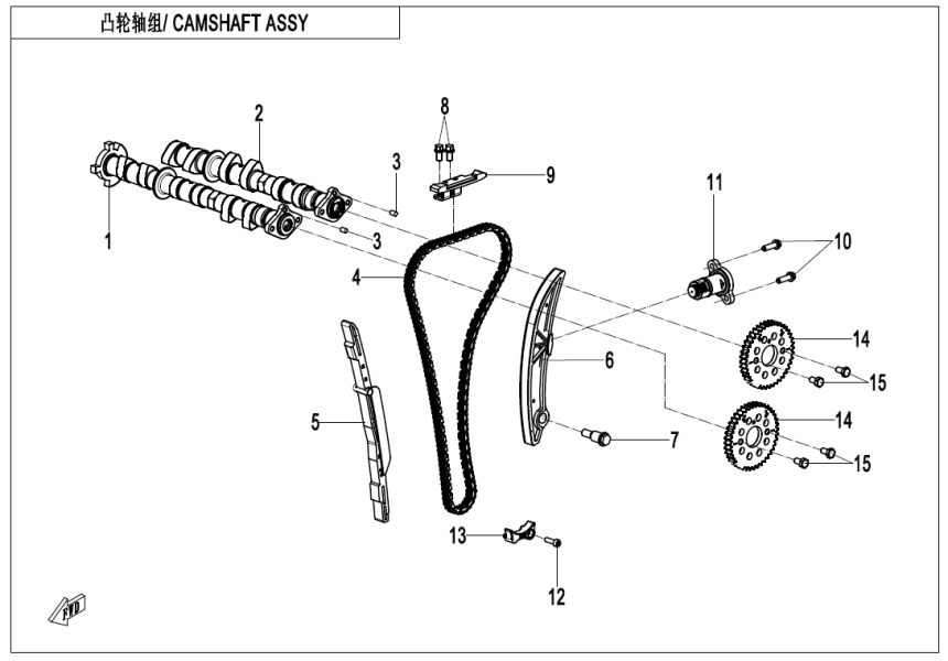 CAMSHAFT ASSY 380Y-2A-E02-4
