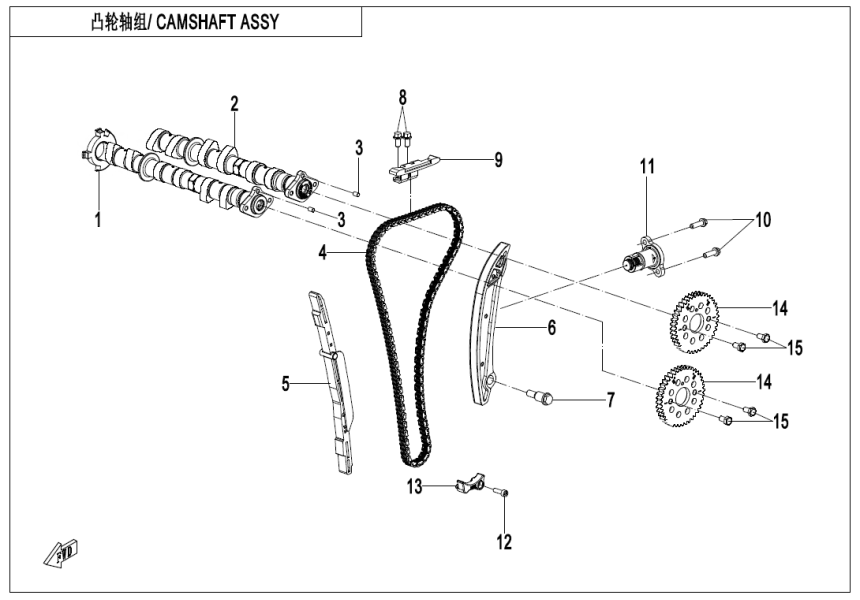 CAMSHAFT ASSY 380Y-2C-E02-4
