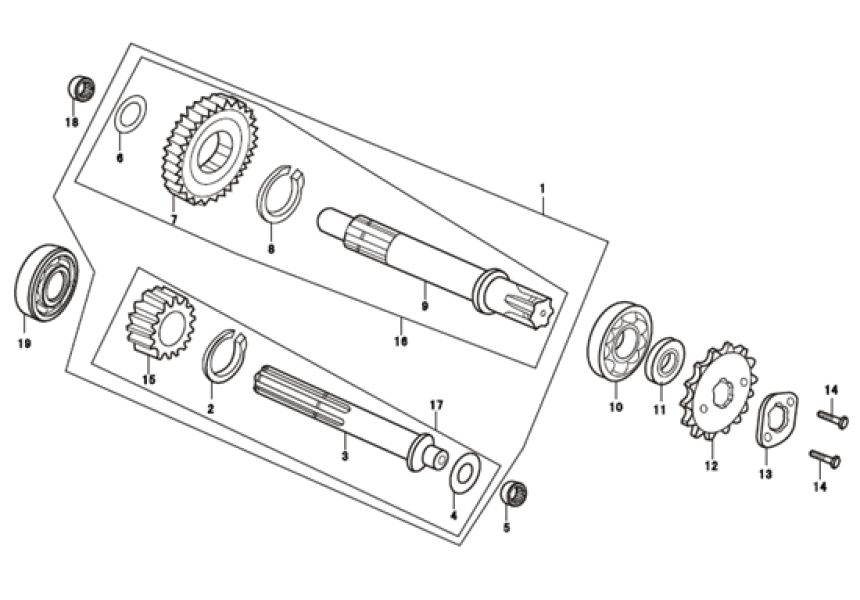 MAINSHAFT\COUNTERSHAFT ASSY