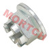 Hex Flange Nut - Model MICF5HYV-110001-1F00 CFMoto hex flange nut, flange lock nut, slotted flange nut, 5HYV-110001-1F00, 5HY0-110001, CForce suspension nut, ZForce chassis fastener, UForce frame bolt nut, CFMoto OEM nut, ATV UTV hardware, cotter pin nut