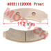 Front Brake Sintered Pad - Model MISG-A03E11120001 SEGWAY Front Brake Sintered Pad A03E11120001 T=9 | Fits Snarler AT6/AT10L/AT10WL ATV UTV