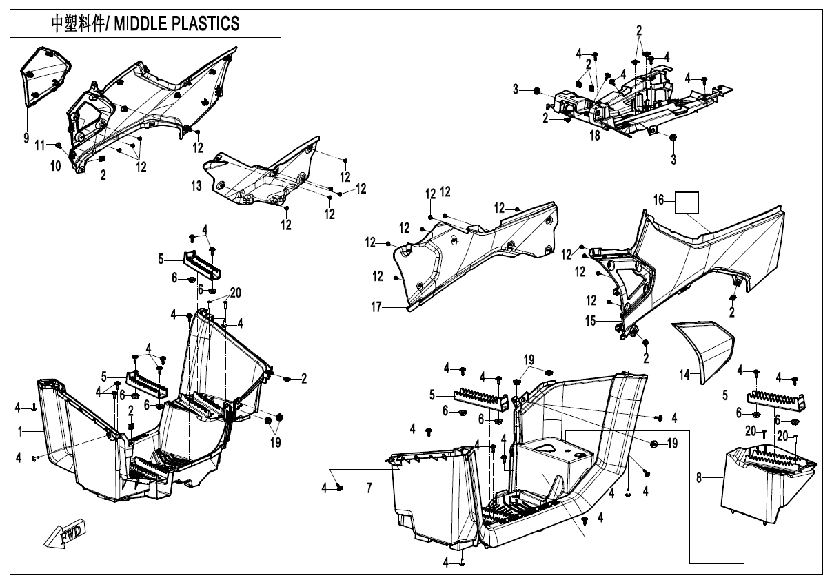 MIDDLE PLASTICS CF1000AZ-2-F04-3-V2