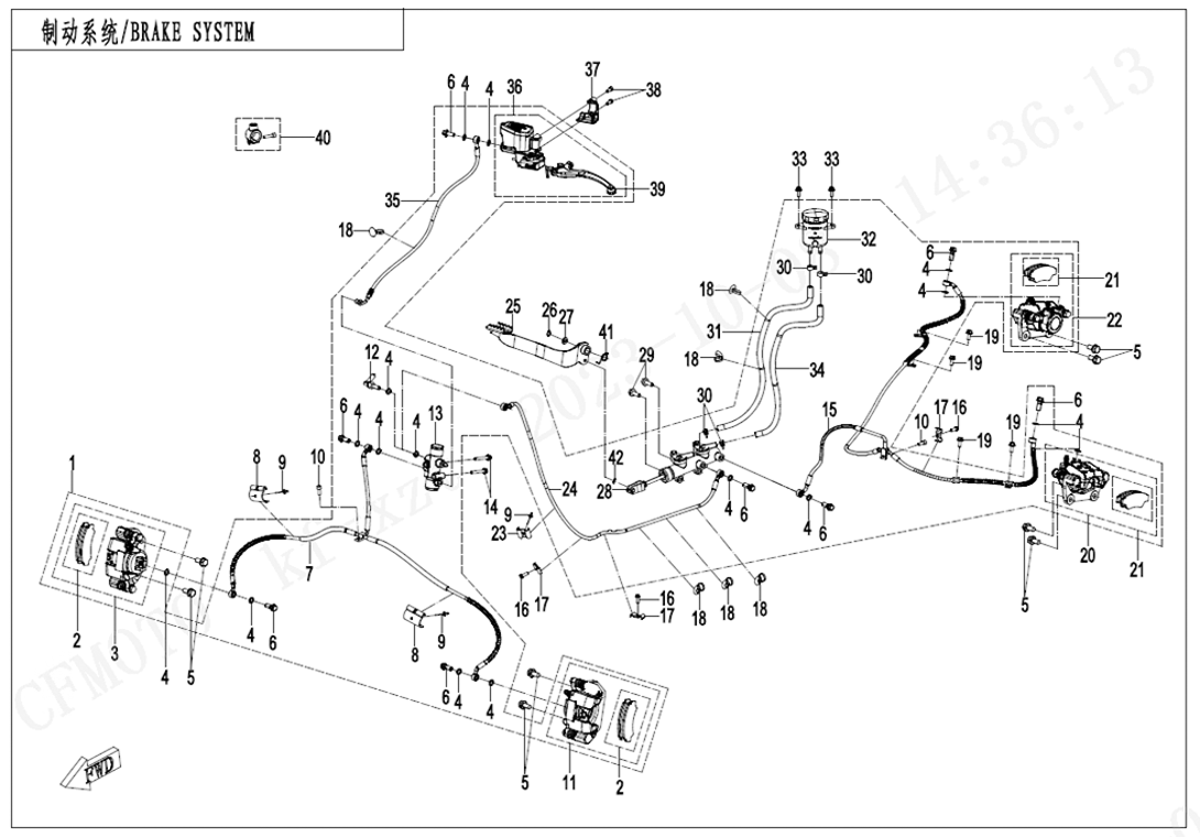 BRAKE SYSTEM-RH(RUSSIA) CF1000AZ-2-F08-B