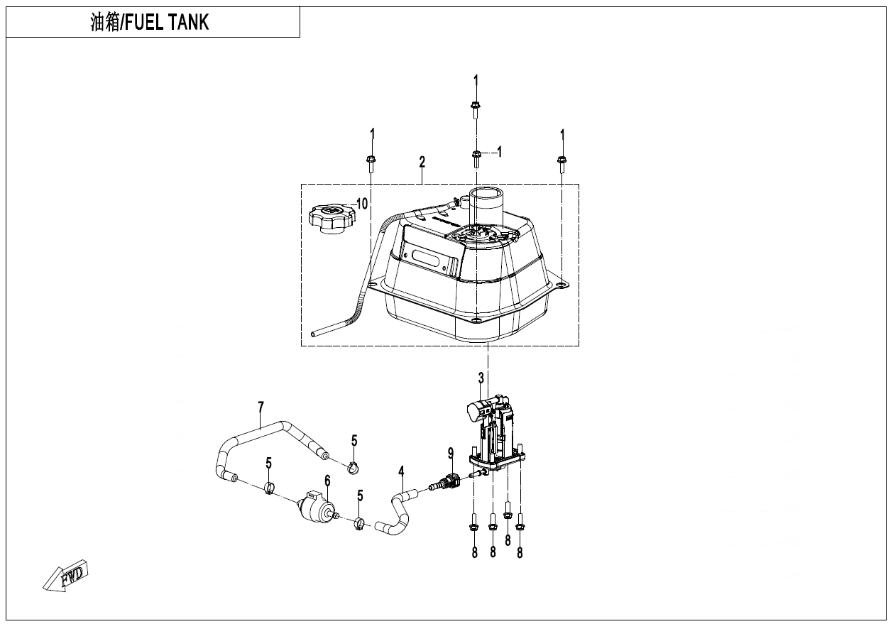 FUEL TANK CF110AY10-F12