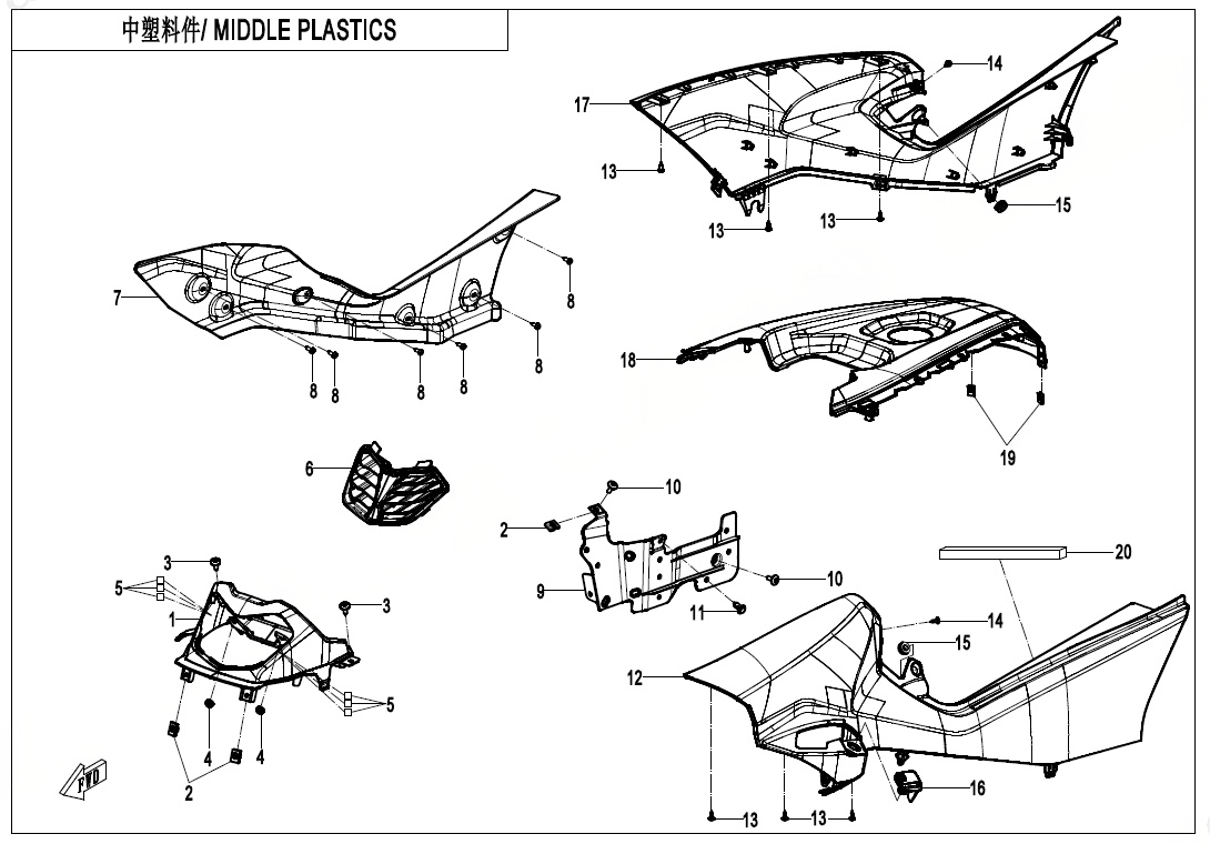 MIDDLE PLASTICS CF400AZ-3L-F04-3